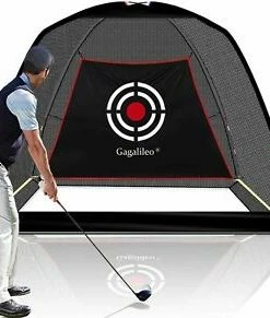 Practice Net & Hitting Mats GolfBasic Foldable Golf Practice BLACK Cage Net
