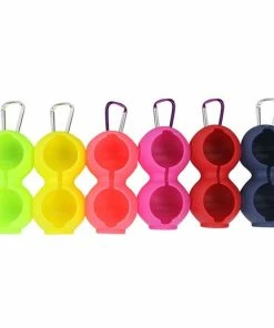 GolfBasic Ball Holder (Silicone) Pack Of 2 Pcs Ball Pouches & Holders