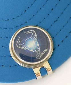 GolfBasic & Zodiac Sign Magnetic Cap Clip & Ball Marker (Pack Of 1 Clip & 2 Markers)