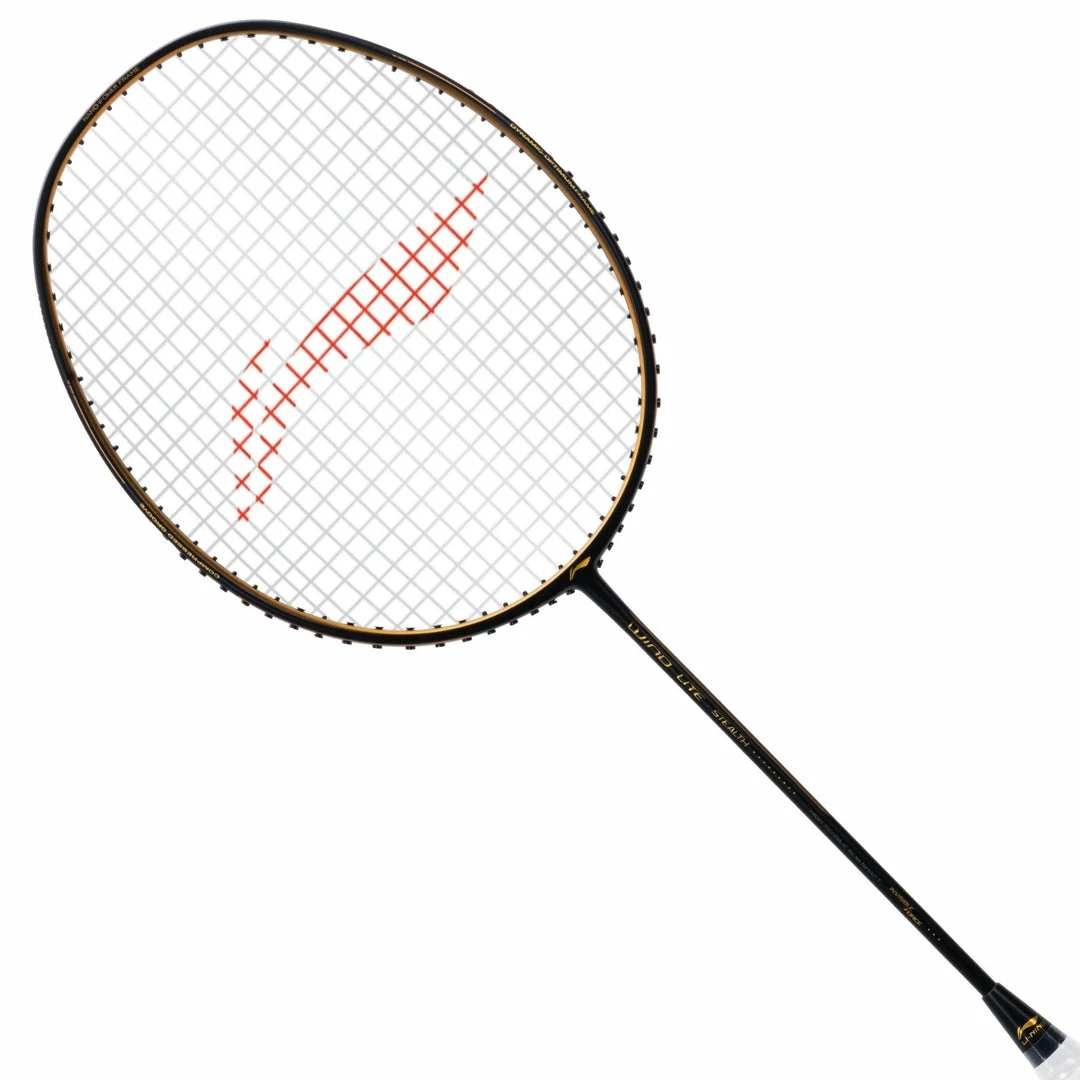 Li-Ning Wind Lite Stealth Unstrung Badminton Racket (Black/Gold)