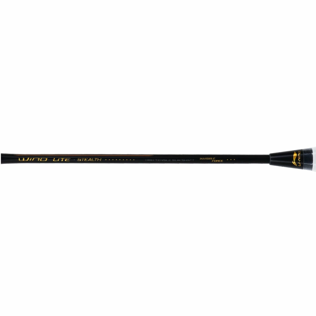 Li-Ning Wind Lite Stealth Unstrung Badminton Racket (Black/Gold)